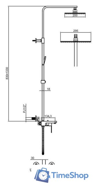 Душевая система  Maxonor Pure Life PL2490 - Изображение №2 — Интернет-магазин Time-Shop