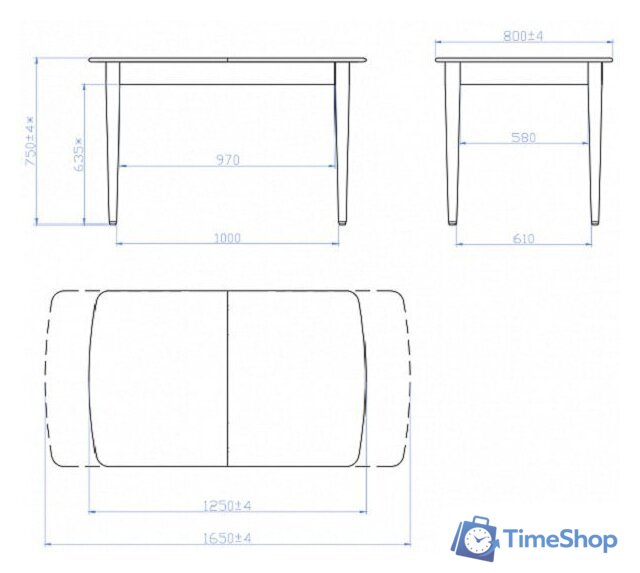 Кухонный стол Мебель-класс Сатурн (белый) - Изображение №2 — Интернет-магазин Time-Shop