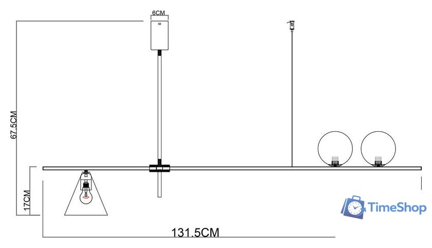 Подвесная люстра Arte Lamp Jacob A7029PL-3BK - Изображение №6 — Интернет-магазин Time-Shop
