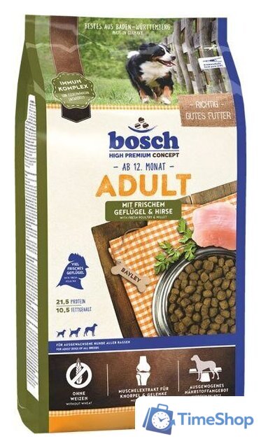 Сухой корм для собак Bosch Petfood Adult Poultry Millet 15 кг - Изображение №1 — Интернет-магазин Time-Shop