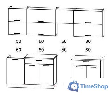 Готовая кухня Интерлиния Мила Gloss 50-26 (бордовый/черный) - Изображение №2 — Интернет-магазин Time-Shop