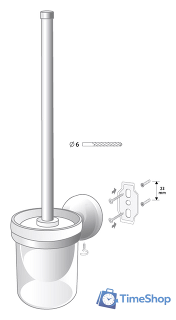 Ершик для унитаза Bisk Ontario 00223 - Изображение №2 — Интернет-магазин Time-Shop
