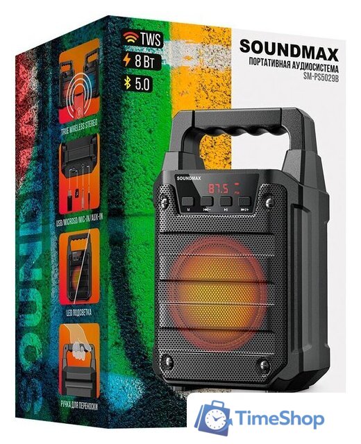 Беспроводная колонка Soundmax SM-PS5029B - Изображение №10 — Интернет-магазин Time-Shop
