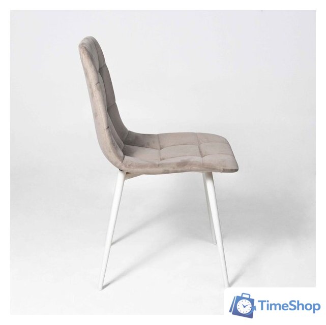 Стул Алвест AV 406-N (бежевый бархат Confetti smoke/белый) - Изображение №5 — Интернет-магазин Time-Shop