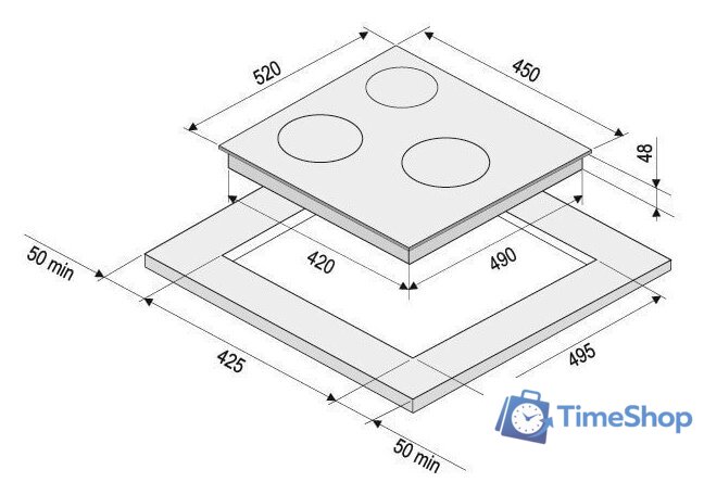Варочная панель Krona Corso 45 BL - Изображение №3 — Интернет-магазин Time-Shop
