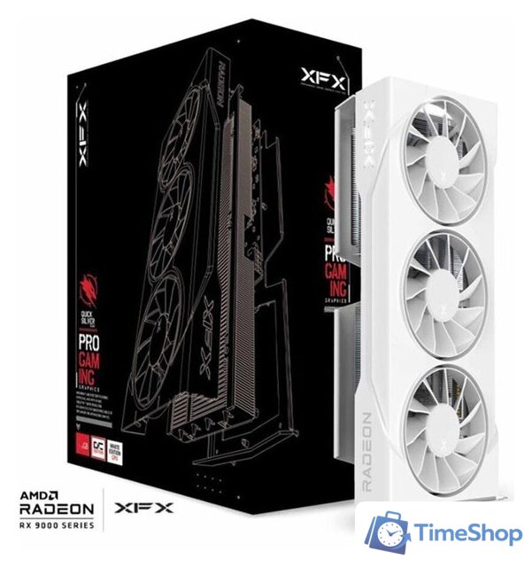 Видеокарта XFX Swift AMD Radeon RX 9060 XT OC White Triple Fan Gaming Edition RX-96TS316W7 - Изображение №5 — Интернет-магазин Time-Shop