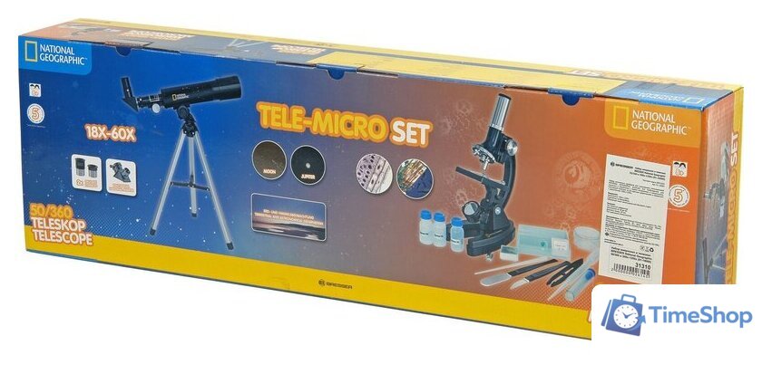 Детский микроскоп, телескоп Bresser National Geographic 50/360 и 300x-1200x 31310 - Изображение №8 — Интернет-магазин Time-Shop