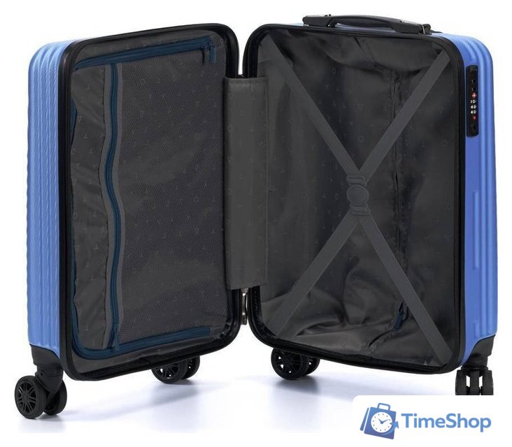 Чемодан-спиннер Torber T1919S 55 см (синий) - Изображение №3 — Интернет-магазин Time-Shop