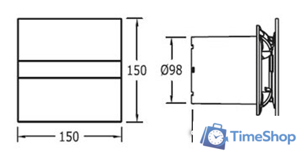 Осевой вентилятор CATA E-100 GT BK - Изображение №2 — Интернет-магазин Time-Shop