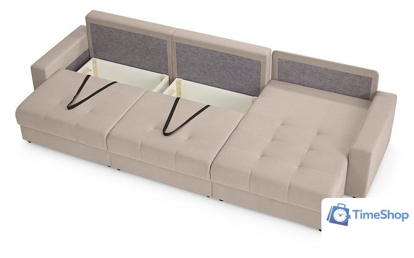 Угловой диван Mio Tesoro Манчестер 292 1.5ек-1.5ек-1.5пф (1101 бежевый) - Изображение №8 — Интернет-магазин Time-Shop