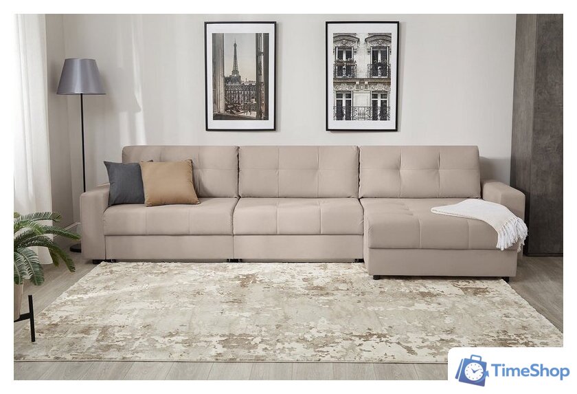 Угловой диван Mio Tesoro Манчестер 292 1.5ек-1.5ек-1.5пф (1101 бежевый) - Изображение №12 — Интернет-магазин Time-Shop