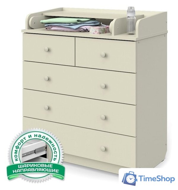 Детский комод Атон Мебель Сириус-2 805 ЛДСП (слоновая кость) - Изображение №1 — Интернет-магазин Time-Shop