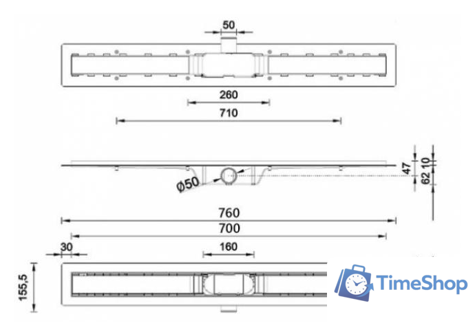 Трап/канал Styron STY-M-70 - Изображение №5 — Интернет-магазин Time-Shop