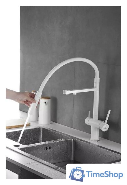 Смеситель Rose R958C (белый) - Изображение №6 — Интернет-магазин Time-Shop