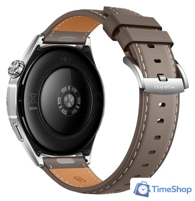 Умные часы Huawei Watch GT 6 46 мм (серебристый, с коричневым кожаным ремешком, международная версия) - Изображение №4 — Интернет-магазин Time-Shop