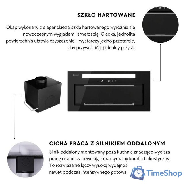 Кухонная вытяжка Globalo Silentio 60.2 Black + Turbina TW 1.2 - Изображение №4 — Интернет-магазин Time-Shop