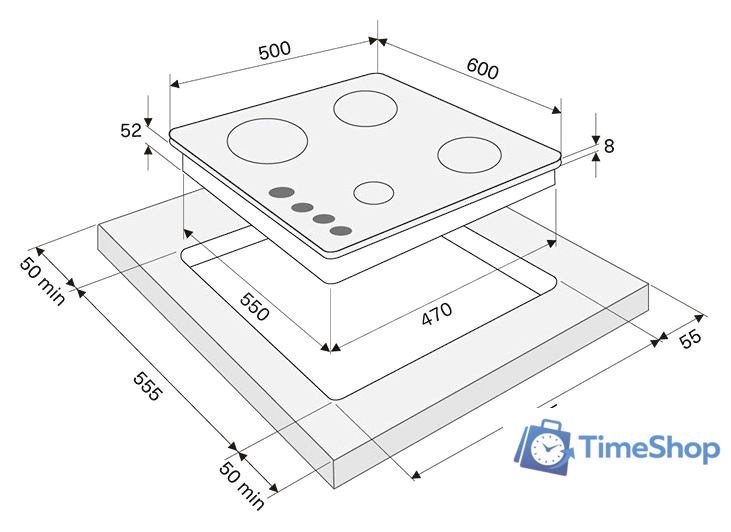 Варочная панель Krona Cortesia 60 BL - Изображение №4 — Интернет-магазин Time-Shop