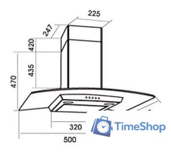 Кухонная вытяжка MBS Ruta 150 Black - Изображение №2 — Интернет-магазин Time-Shop
