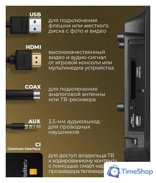 Телевизор MAUNFELD MLT24H01 - Изображение №6 — Интернет-магазин Time-Shop