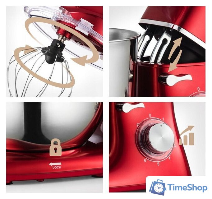 Кухонная машина Mozano Kitchen Assistent ROB-02 (красный) - Изображение №8 — Интернет-магазин Time-Shop