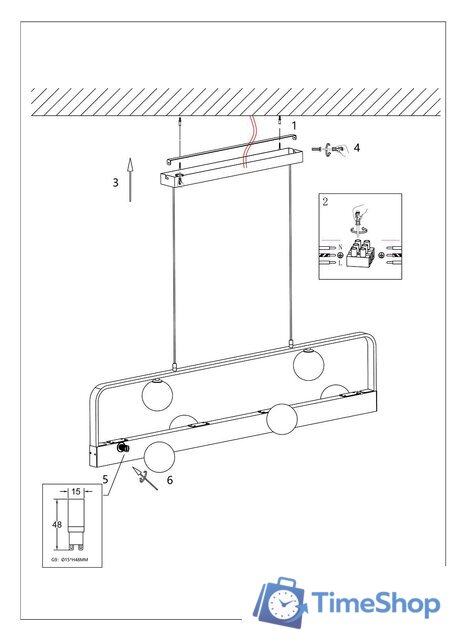 Подвесная люстра Favourite 4072-6P - Изображение №7 — Интернет-магазин Time-Shop