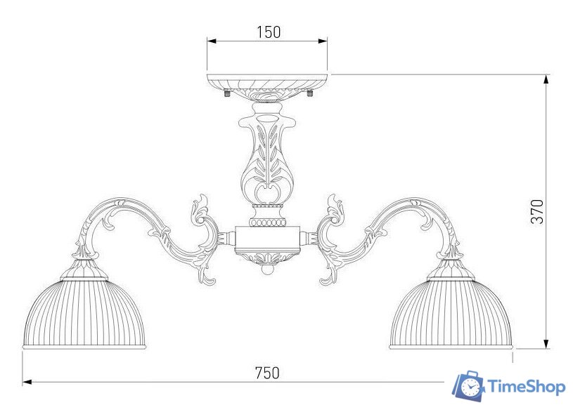 Подвесная люстра Евросвет 60106/8 (Античная бронза) - Изображение №4 — Интернет-магазин Time-Shop