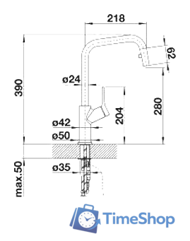 Смеситель Blanco Jurena-S хром (520765) - Изображение №4 — Интернет-магазин Time-Shop