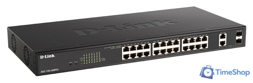 Управляемый коммутатор 2-го уровня D-Link DGS-1100-26MPV2/A3A - Изображение №1 — Интернет-магазин Time-Shop