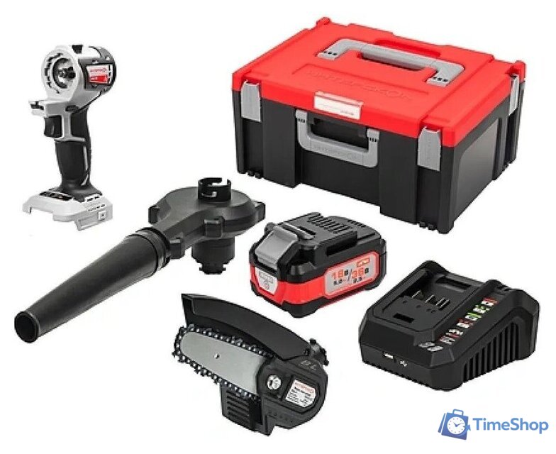 Модуль Интерскол МультиМАКС Расширенный Садовник 755.4.3.42 (с 1-им АКБ, кейс) - Изображение №1 — Интернет-магазин Time-Shop