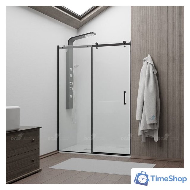 Душевая дверь RGW TO-14B 02071415-14 150 (черный/прозрачное стекло) - Изображение №1 — Интернет-магазин Time-Shop