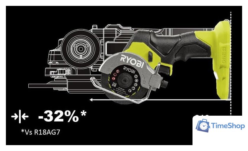 Дисковая (циркулярная) пила Ryobi RCT18C-0 5133004953 (без АКБ) - Изображение №4 — Интернет-магазин Time-Shop