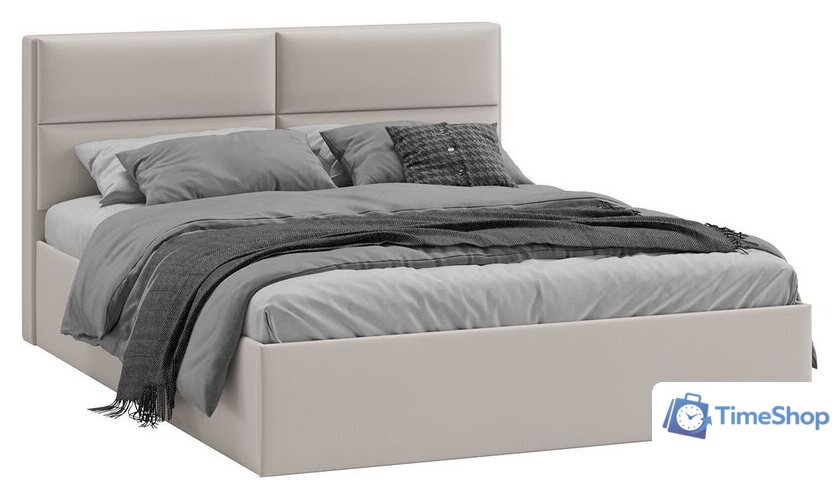 Кровать Трия Глосс универсальный тип 1 160x200 (велюр Confetti Smoke) - Изображение №1 — Интернет-магазин Time-Shop