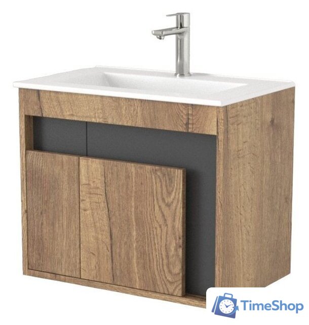  Дабер Тумба под умывальник 016 60 Т16.6.0.22 (дуб галифакс/серый) - Изображение №1 — Интернет-магазин Time-Shop