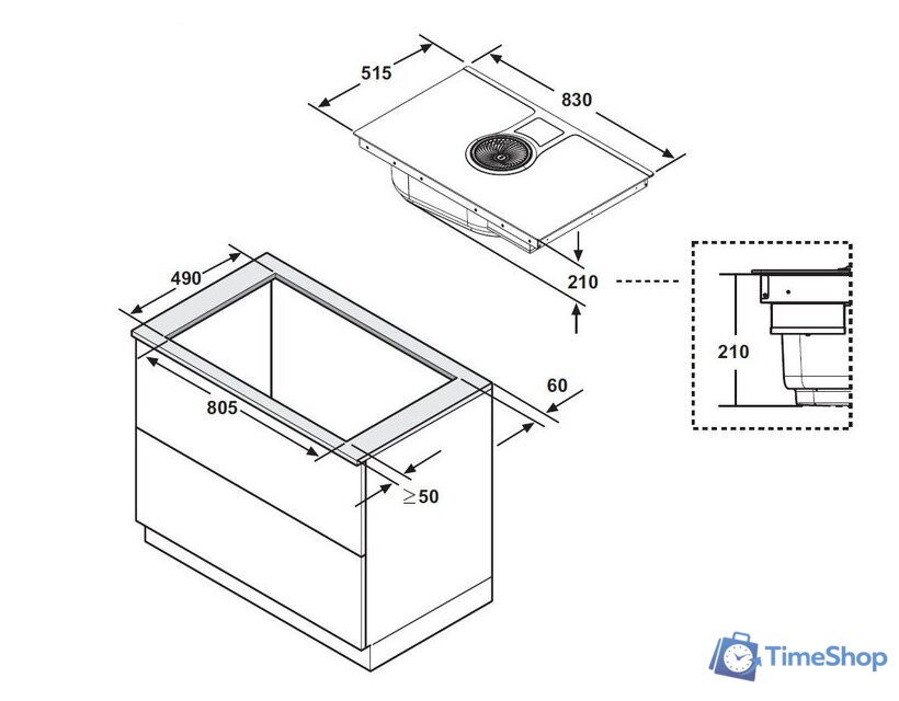 Варочная панель Elica NikolaTesla BL/F/83 - Изображение №6 — Интернет-магазин Time-Shop