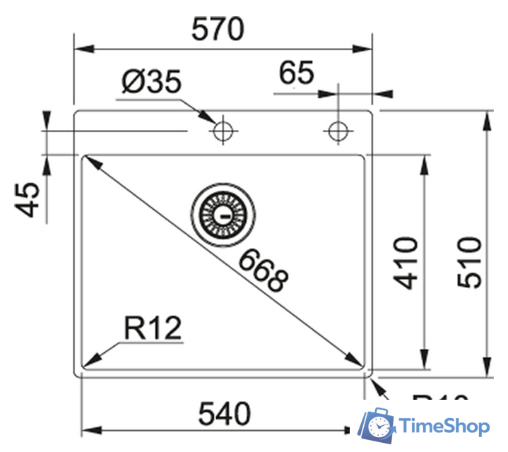 Кухонная мойка Franke Box BXX 210-54 TL 127.0369.295 - Изображение №2 — Интернет-магазин Time-Shop