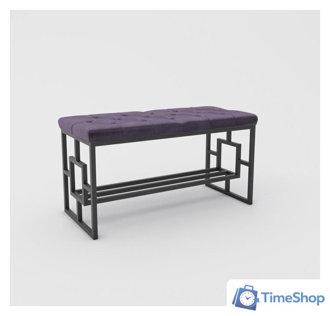 Банкетка Hype Mebel Квадро Люкс (черный/фиолетовый) - Изображение №1 — Интернет-магазин Time-Shop