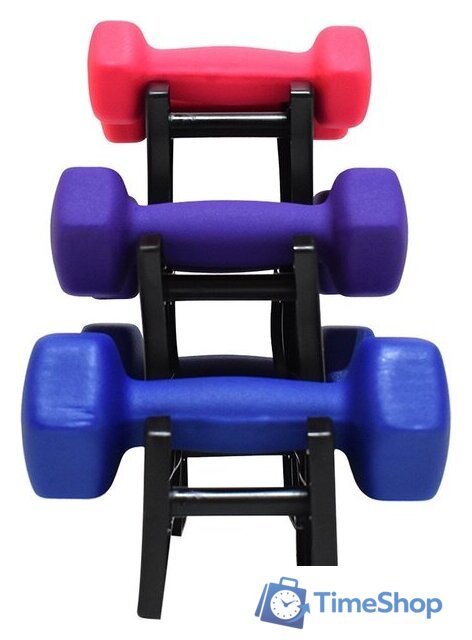 Гантельный ряд Atlas Sport Fitnes 12 кг с подставкой (2x1кг+2x2кг+2x3кг) - Изображение №4 — Интернет-магазин Time-Shop