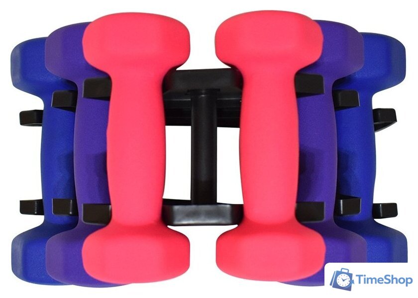 Гантельный ряд Atlas Sport Fitnes 12 кг с подставкой (2x1кг+2x2кг+2x3кг) - Изображение №3 — Интернет-магазин Time-Shop