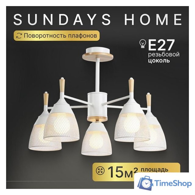 Люстра средней высоты Sundays Home R-25 6211 - Изображение №1 — Интернет-магазин Time-Shop