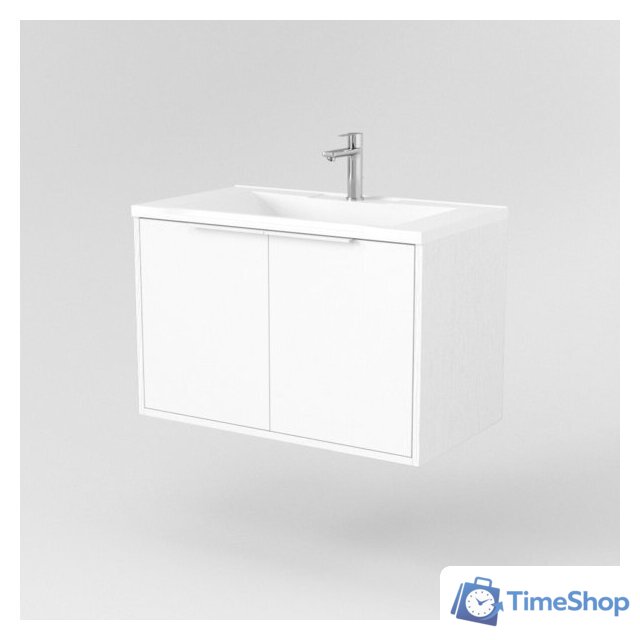  Дабер Тумба под умывальник 018 Andrea Elen 80 Т18.8А.0.5Б (белый древесный/ручка белая) - Изображение №3 — Интернет-магазин Time-Shop