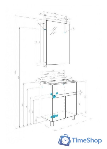  Акватон Тумба под умывальник Форест 75 1A278301FR9C0 - Изображение №13 — Интернет-магазин Time-Shop