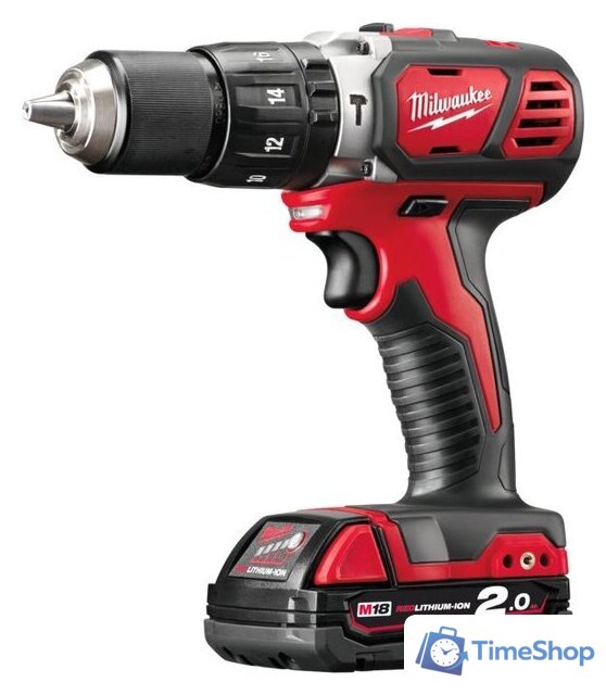 Ударная дрель-шуруповерт Milwaukee M18 BPD-202C 4933443515 (с 2-мя АКБ, кейс) - Изображение №2 — Интернет-магазин Time-Shop