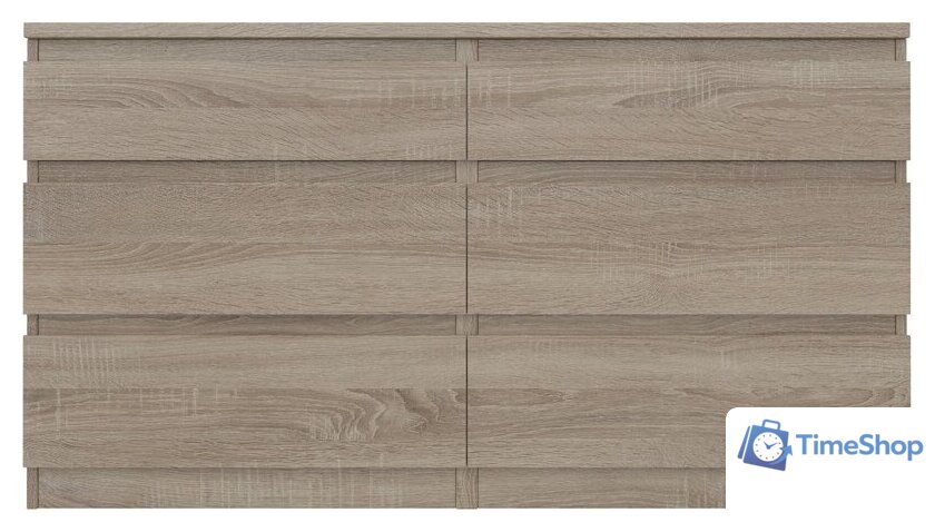 Комод Mio Tesoro Кастор 6 ящиков 2.03.02.080.3 (дуб сонома) - Изображение №2 — Интернет-магазин Time-Shop