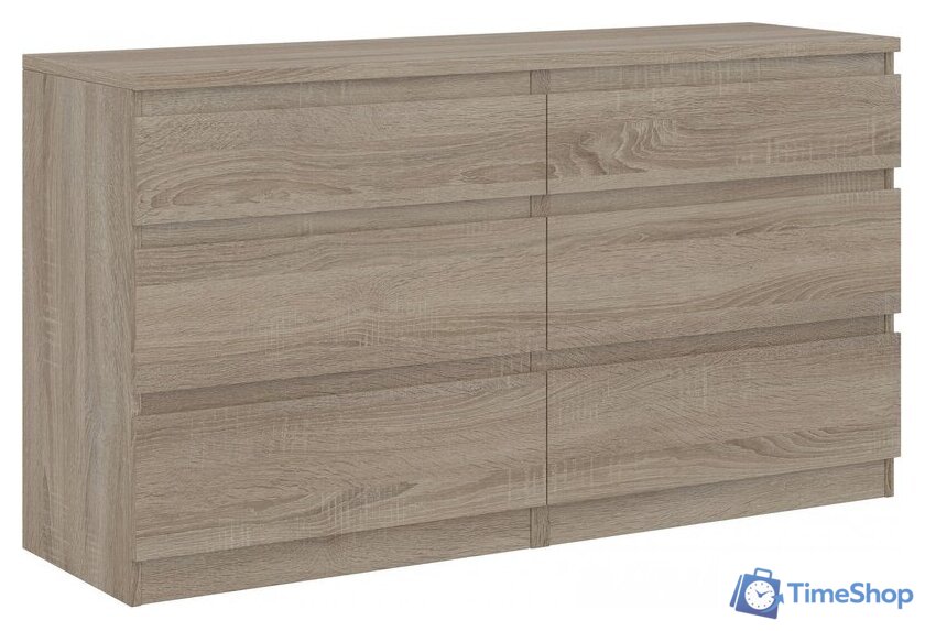 Комод Mio Tesoro Кастор 6 ящиков 2.03.02.080.3 (дуб сонома) - Изображение №1 — Интернет-магазин Time-Shop