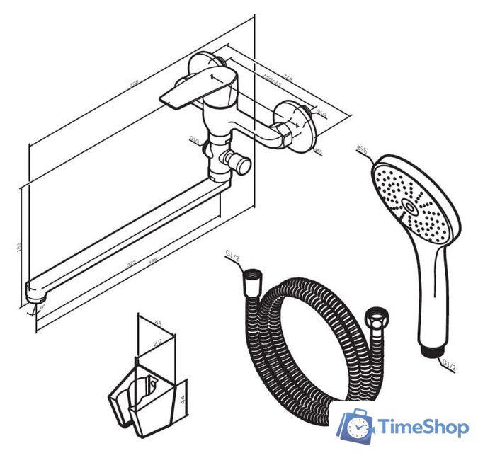 Смеситель AM.PM Gem F90A90100 (хром) - Изображение №9 — Интернет-магазин Time-Shop