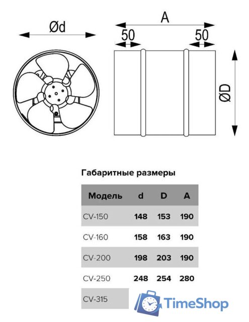 Осевой вентилятор ERA D315 CV 315 - Изображение №5 — Интернет-магазин Time-Shop