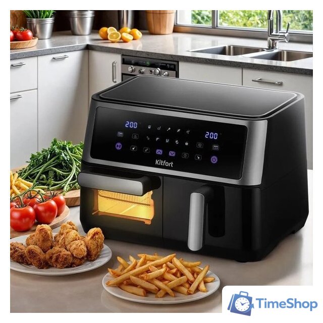 Аэрогриль (аэрофритюрница) Kitfort KT-2256 - Изображение №7 — Интернет-магазин Time-Shop