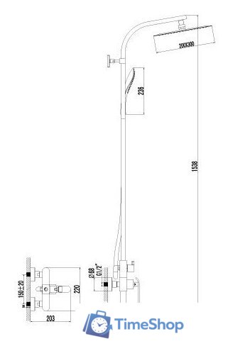 Душевая система  Lemark Melange [LM4962CW] - Изображение №2 — Интернет-магазин Time-Shop