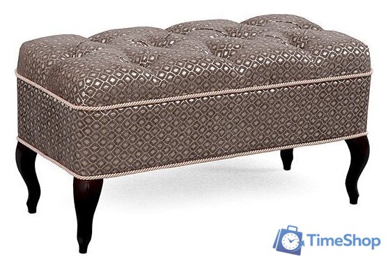 Пуфик Мебельград №15 Вариант 5 (паола коричневый ромб/орех светлый) - Изображение №1 — Интернет-магазин Time-Shop