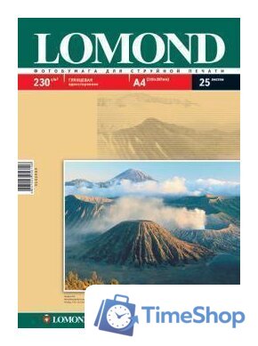 Фотобумага Lomond Глянцевая А4 230 г/кв.м. 25 листов (0102049) - Изображение №1 — Интернет-магазин Time-Shop